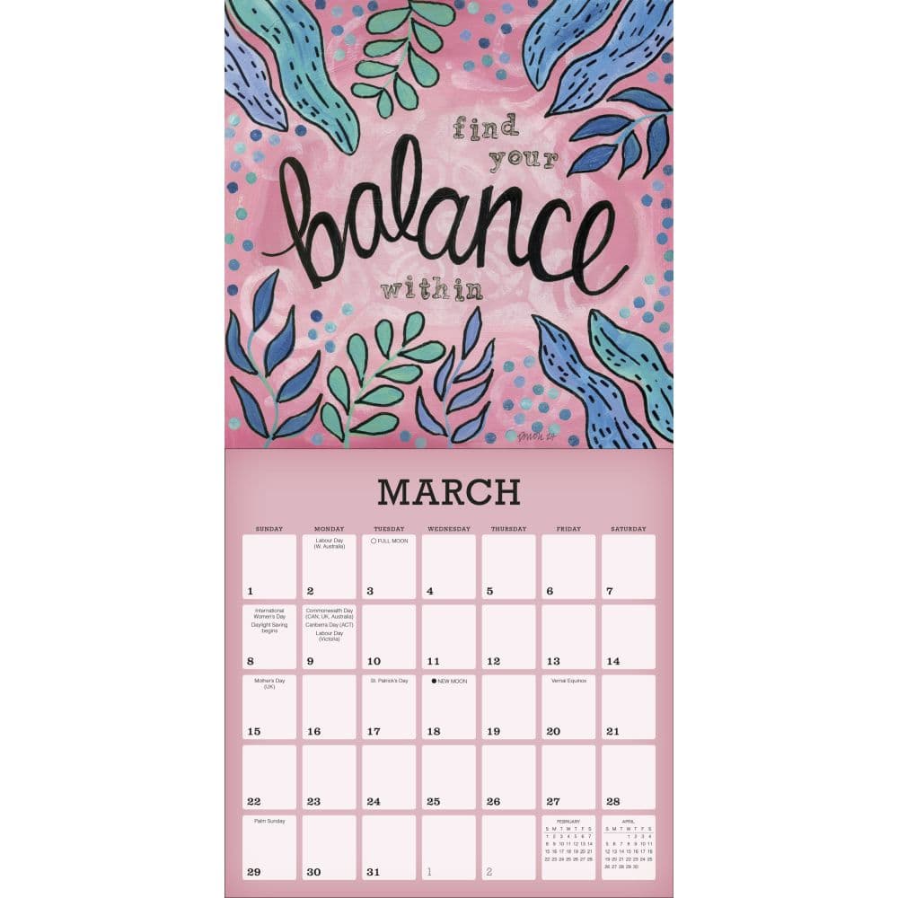 Hope and Inspiration 2026 Wall Calendar Second Alternate Image