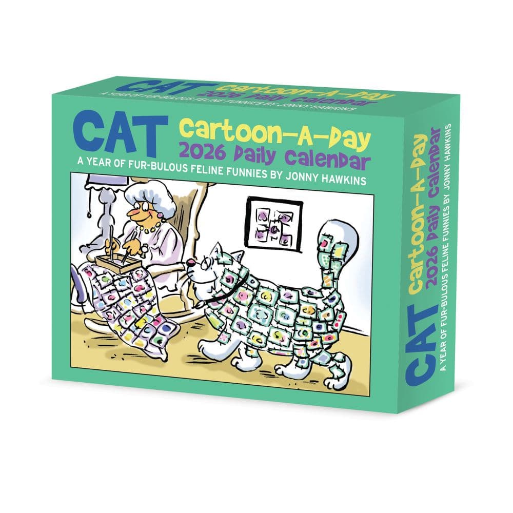 Cat Cartoon A Day 2026 Desk Calendar Main Image