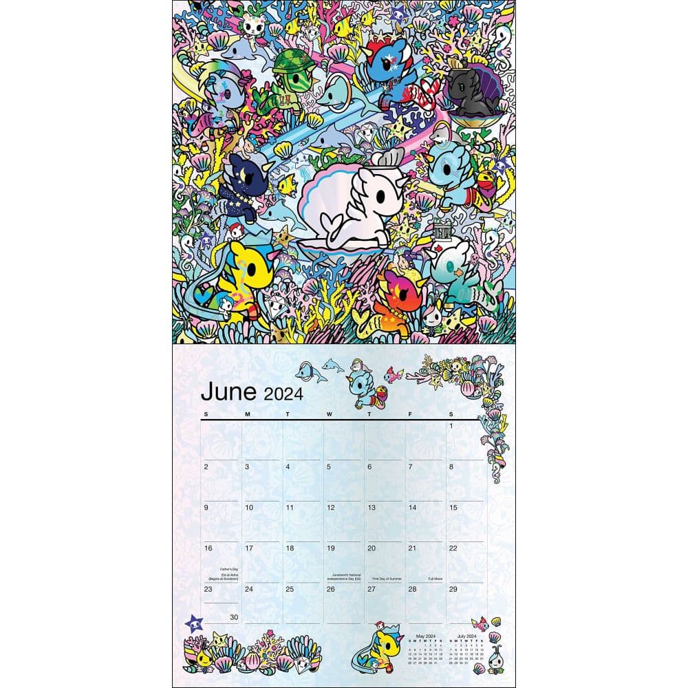 TokiDoki 2024 Wall Calendar June