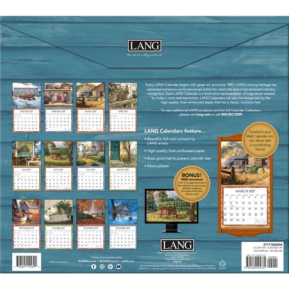 Simple Country Special Edition 2027 Wall Calendar First Alternate Image