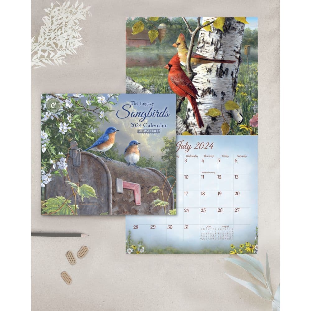 Songbirds Hautman 2024 Wall Calendar - Calendars.com