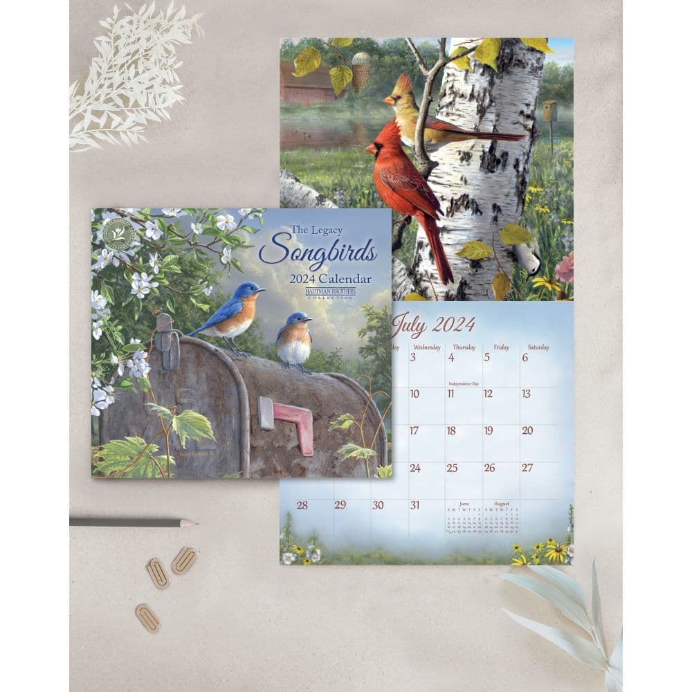 Songbirds Hautman 2024 Wall Calendar