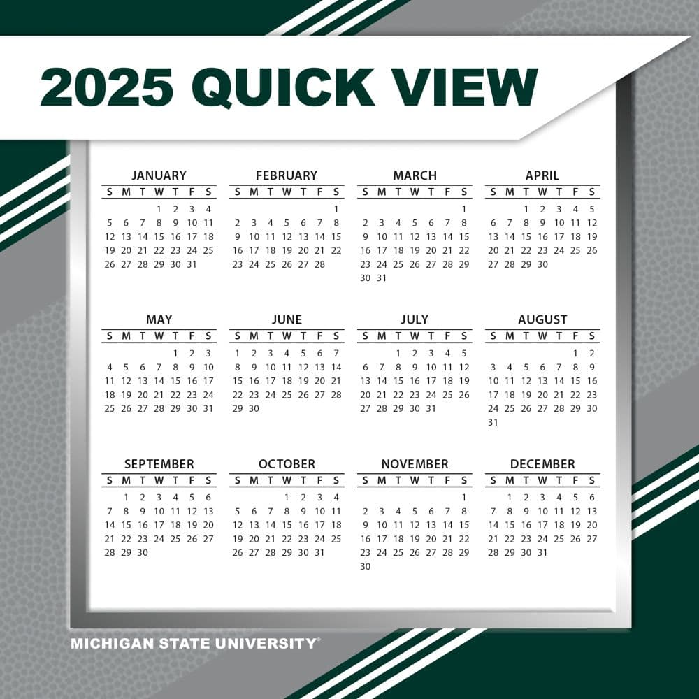 COL Michigan State Spartans 2025 Desk Calendar Third Alternate Image