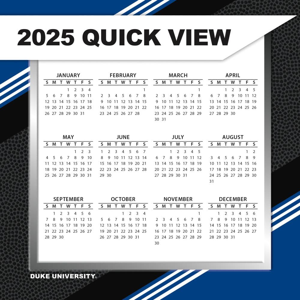 COL Duke Blue Devils 2025 Desk Calendar Third Alternate Image