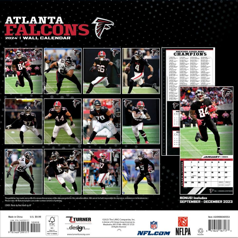 Atlanta Falcons 2024 Mini Wall Calendar