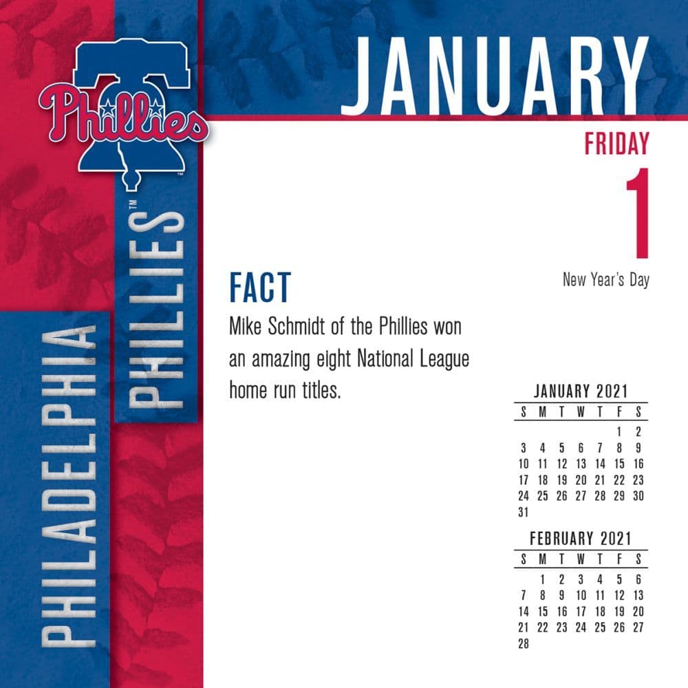 Philadelphia Phillies Desk Calendar