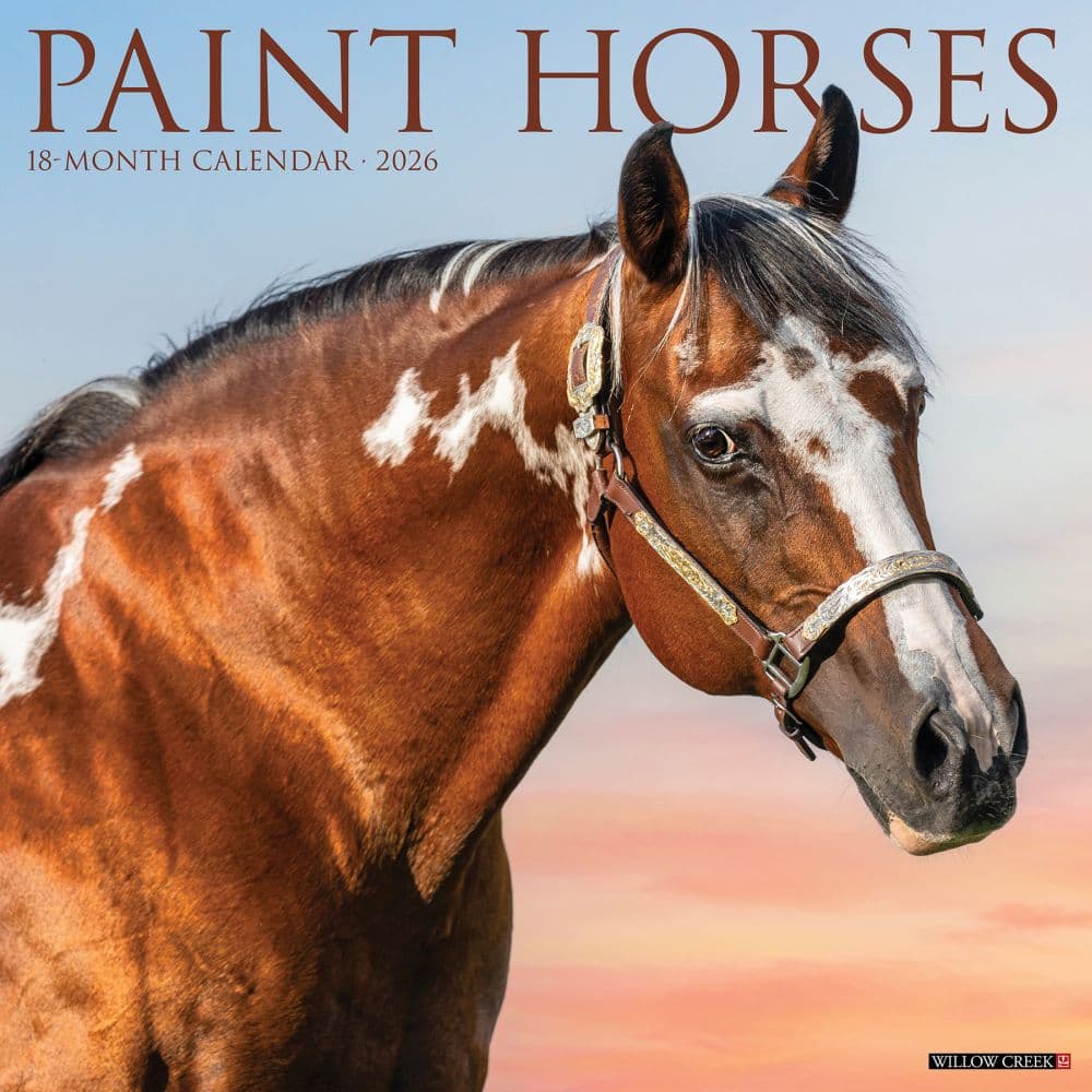 Horses Paint 2026 Wall Calendar Main Image