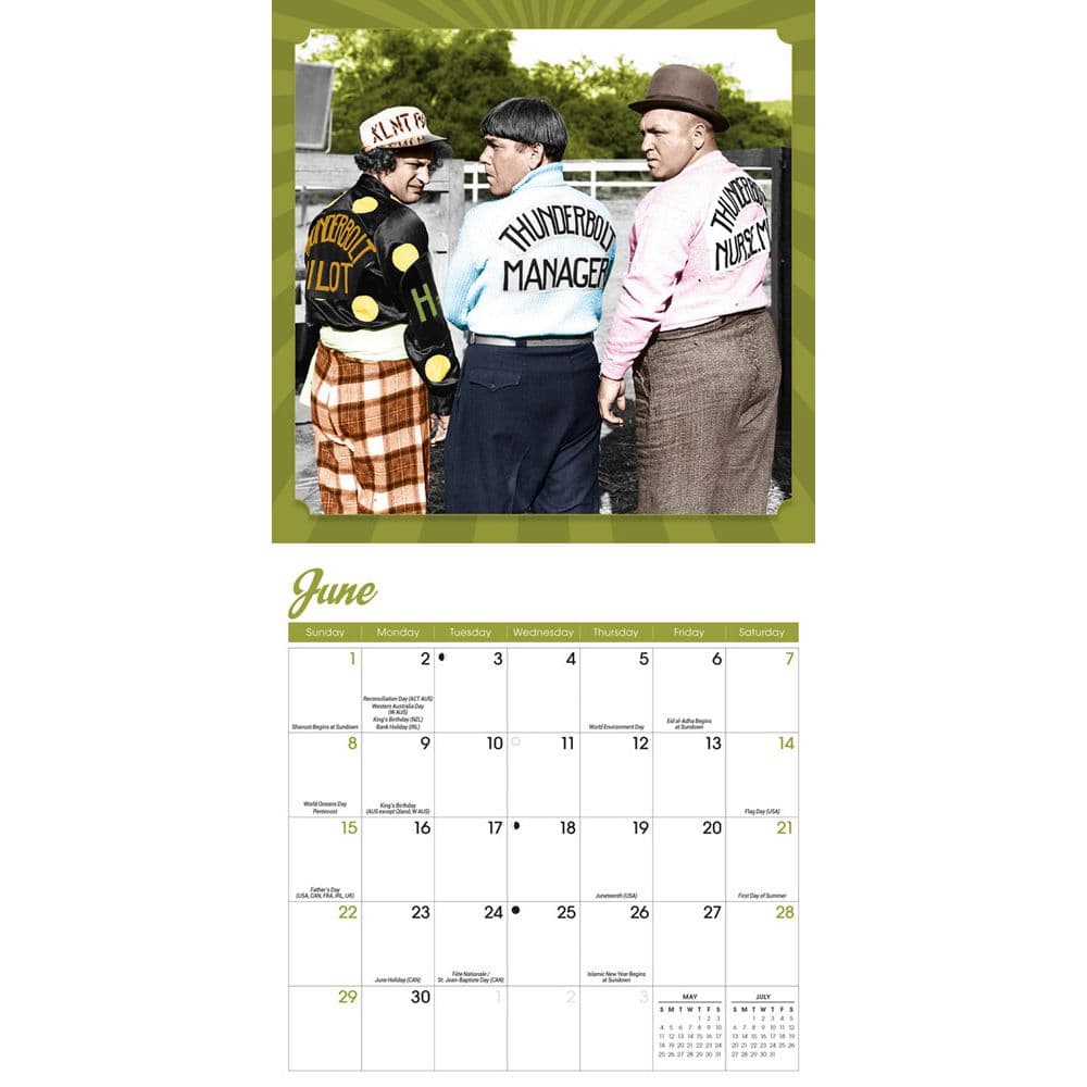 Three Stooges 2025 Mini Wall Calendar
