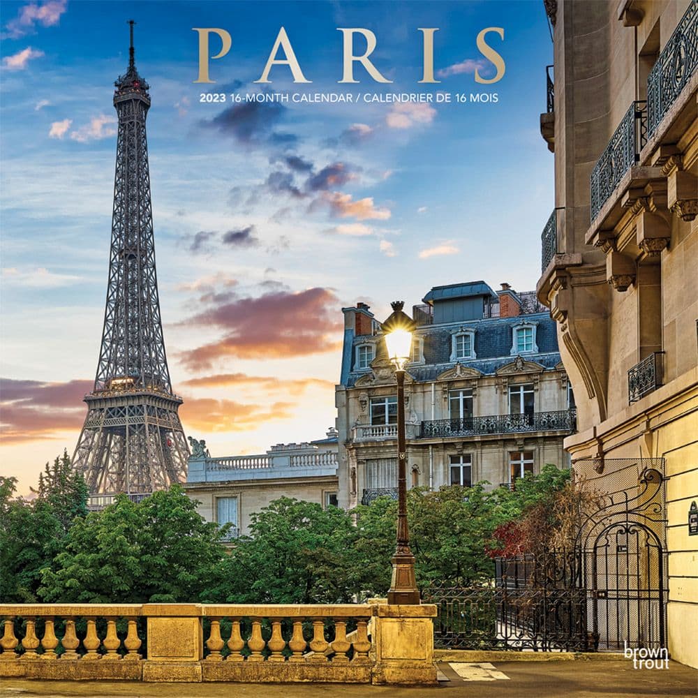 Paris 2023 Wall Calendar (ENGLISH FRENCH) - Calendars.com