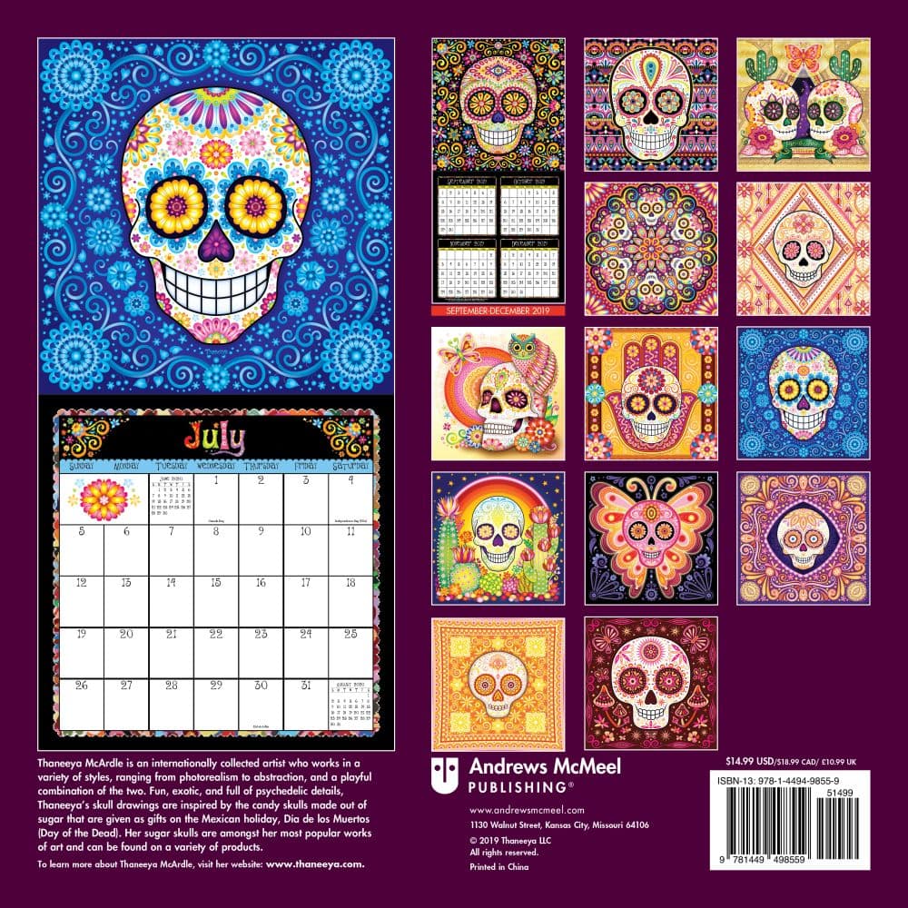 Sugar Skulls Wall Calendar