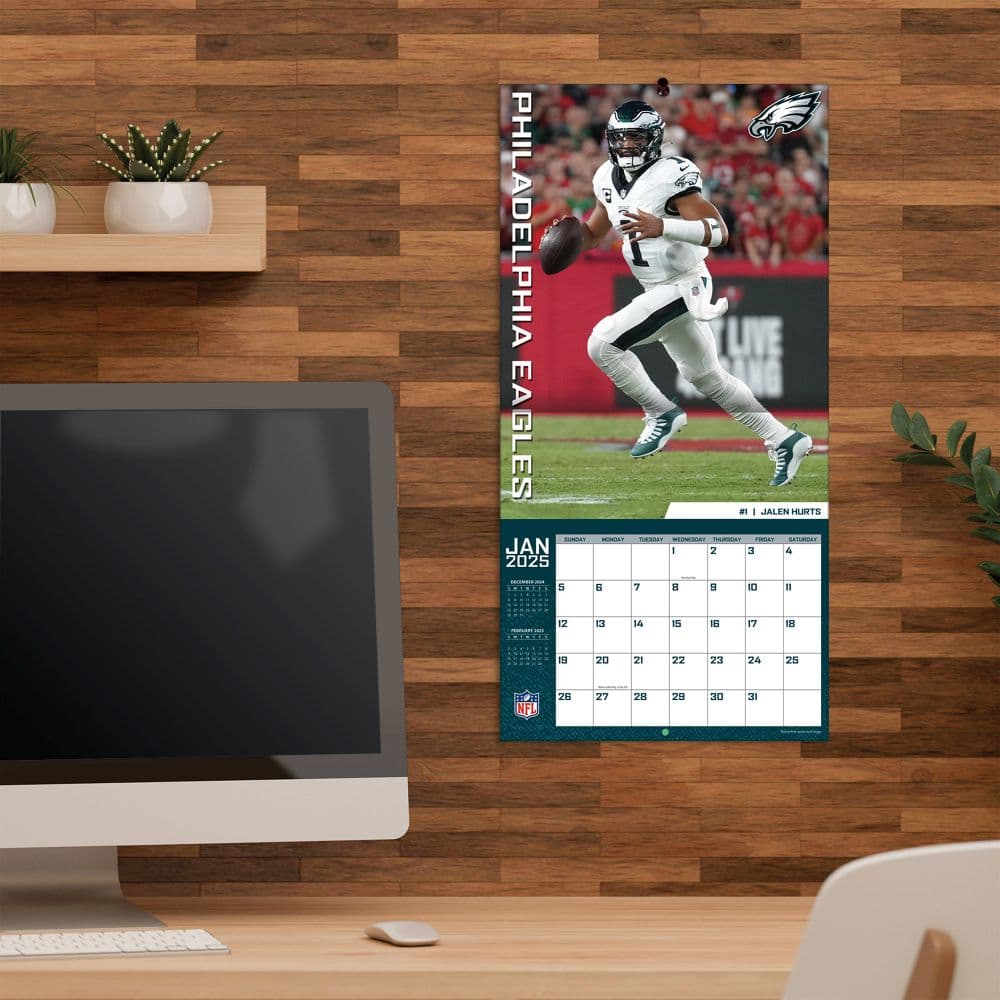 NFL Philadelphia Eagles 2025 Mini Wall Calendar Fourth Alternate Image