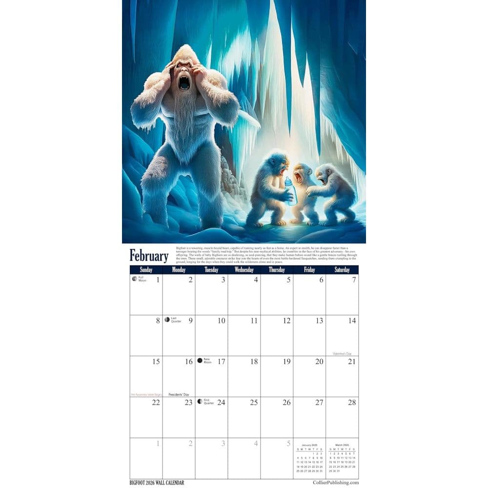 Bigfoot 2026 Wall Calendar Third Alternate Image