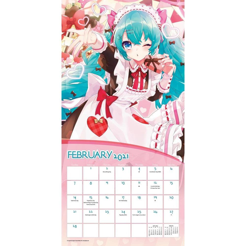 Hatsune Miku Wall Calendar