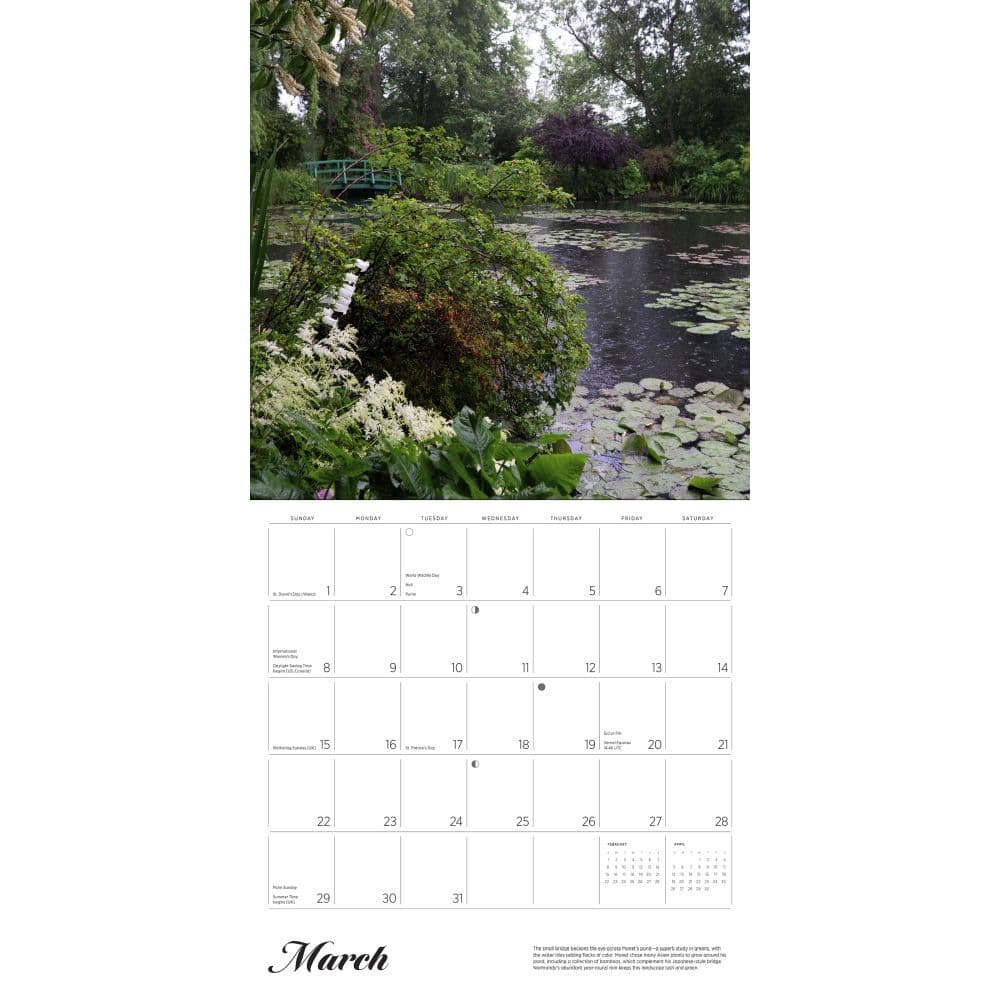Claude Monets Passion 2026 Wall Calendar Fifth Alternate Image