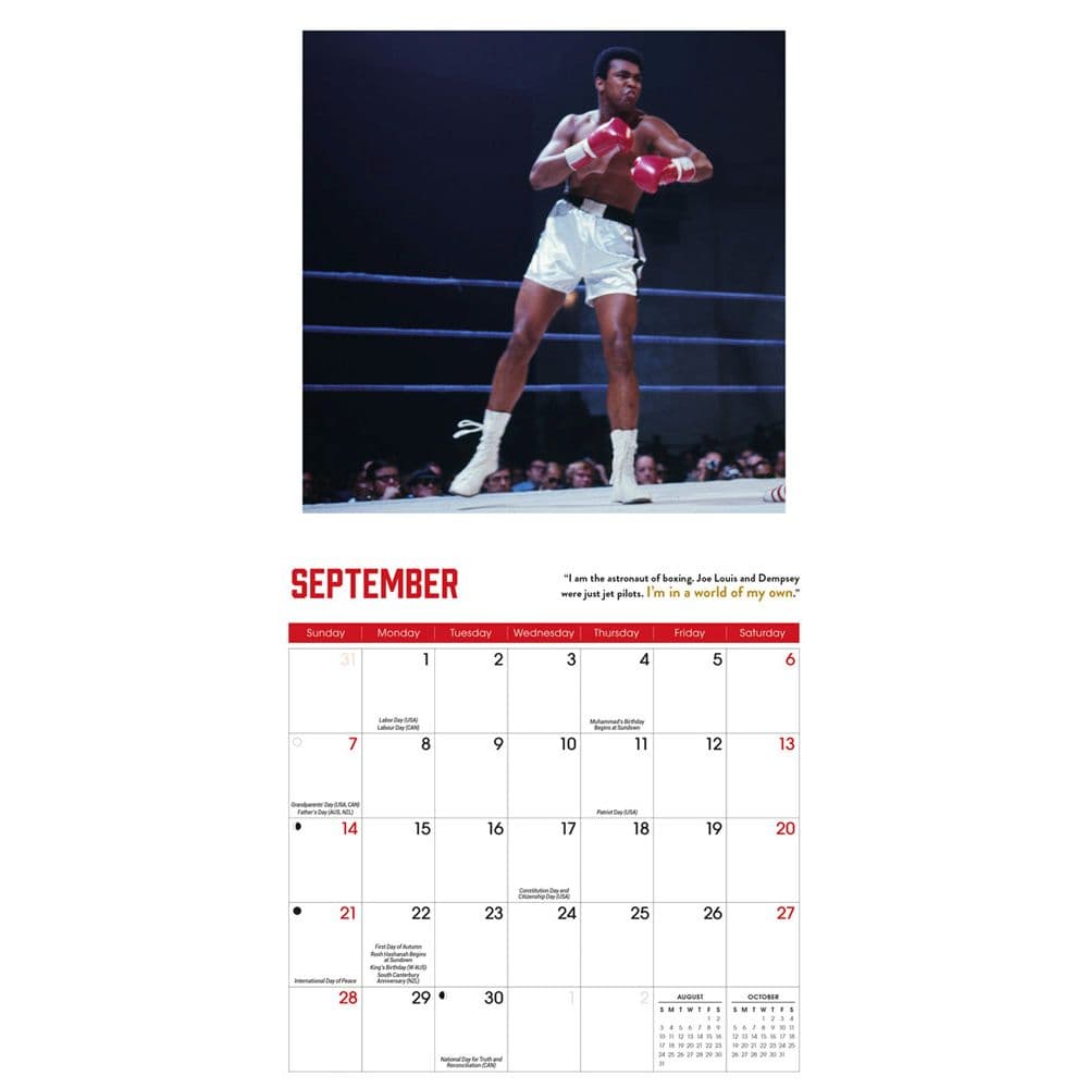 Muhammad Ali 2025 Mini Wall Calendar Fourth Alternate Image width=&quot;1000&quot; height=&quot;1000&quot;