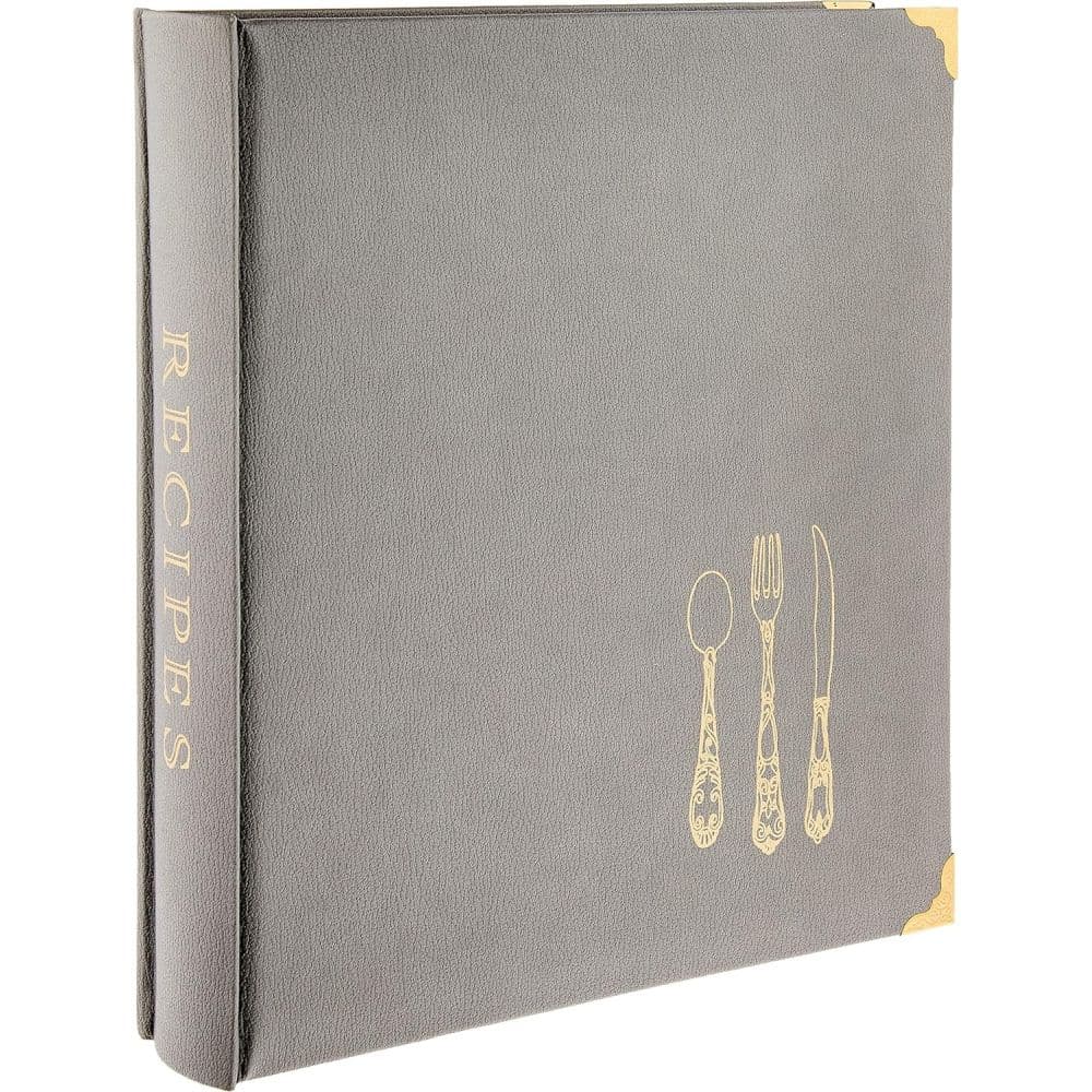 Gray Leatherette Recipe Binder First Alternate Image