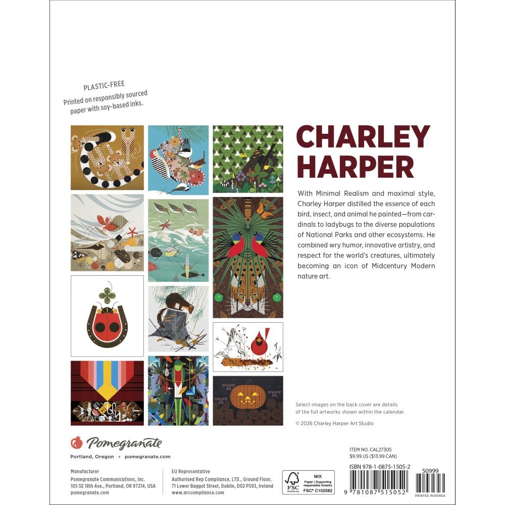 Charley Harper 2027 Mini Wall Calendar First Alternate Image
