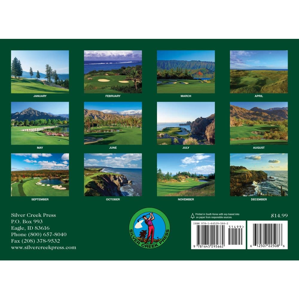 Golf 2025 Wall Calendar Alt1