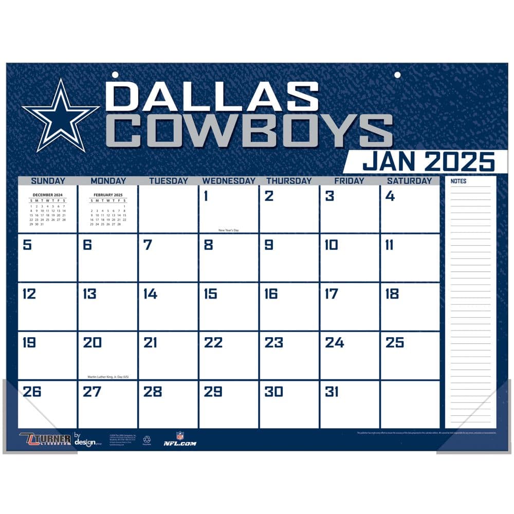 NFL Dallas Cowboys 2025 Desk Pad First Alternate Image