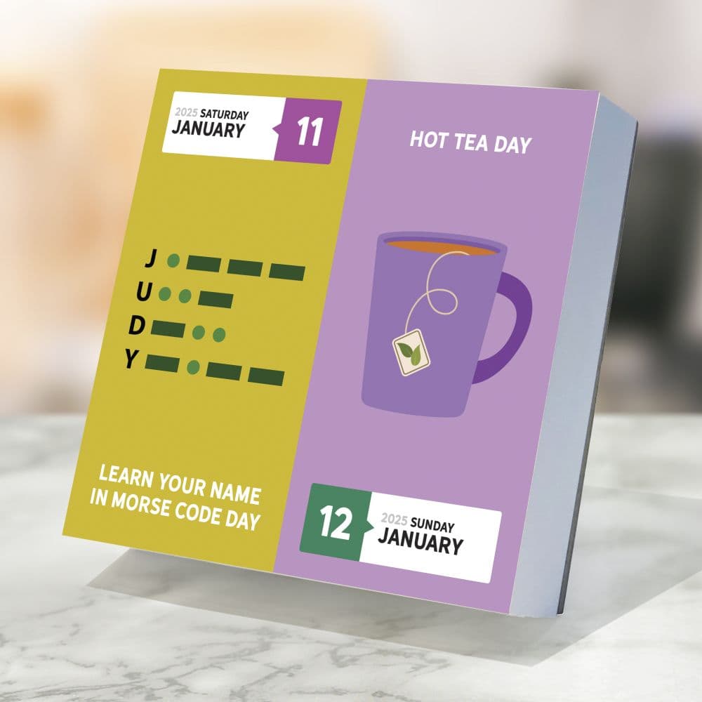 Every Day is a Holiday 2025 Desk Calendar interior