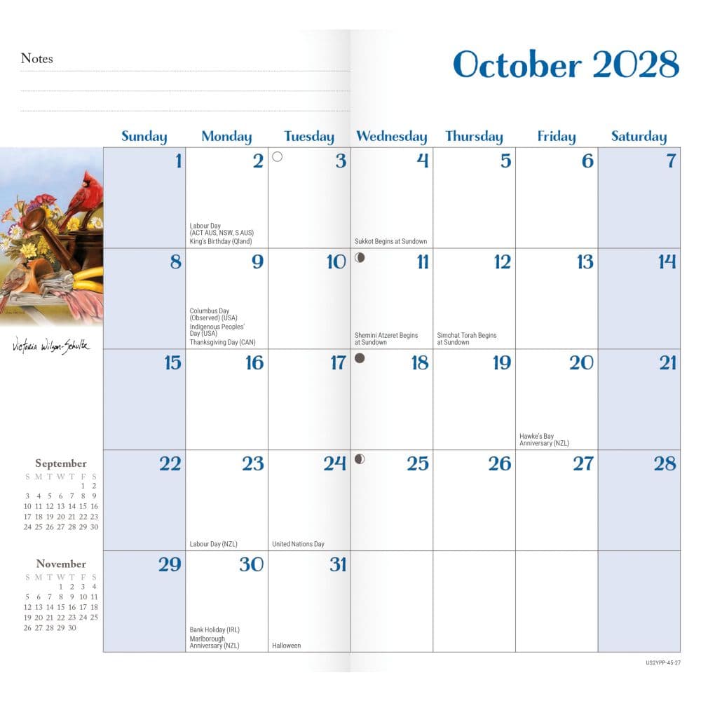 Victoria Schultz Songbirds 2027 2 Year Pocket Planner Fourth Alternate Image
