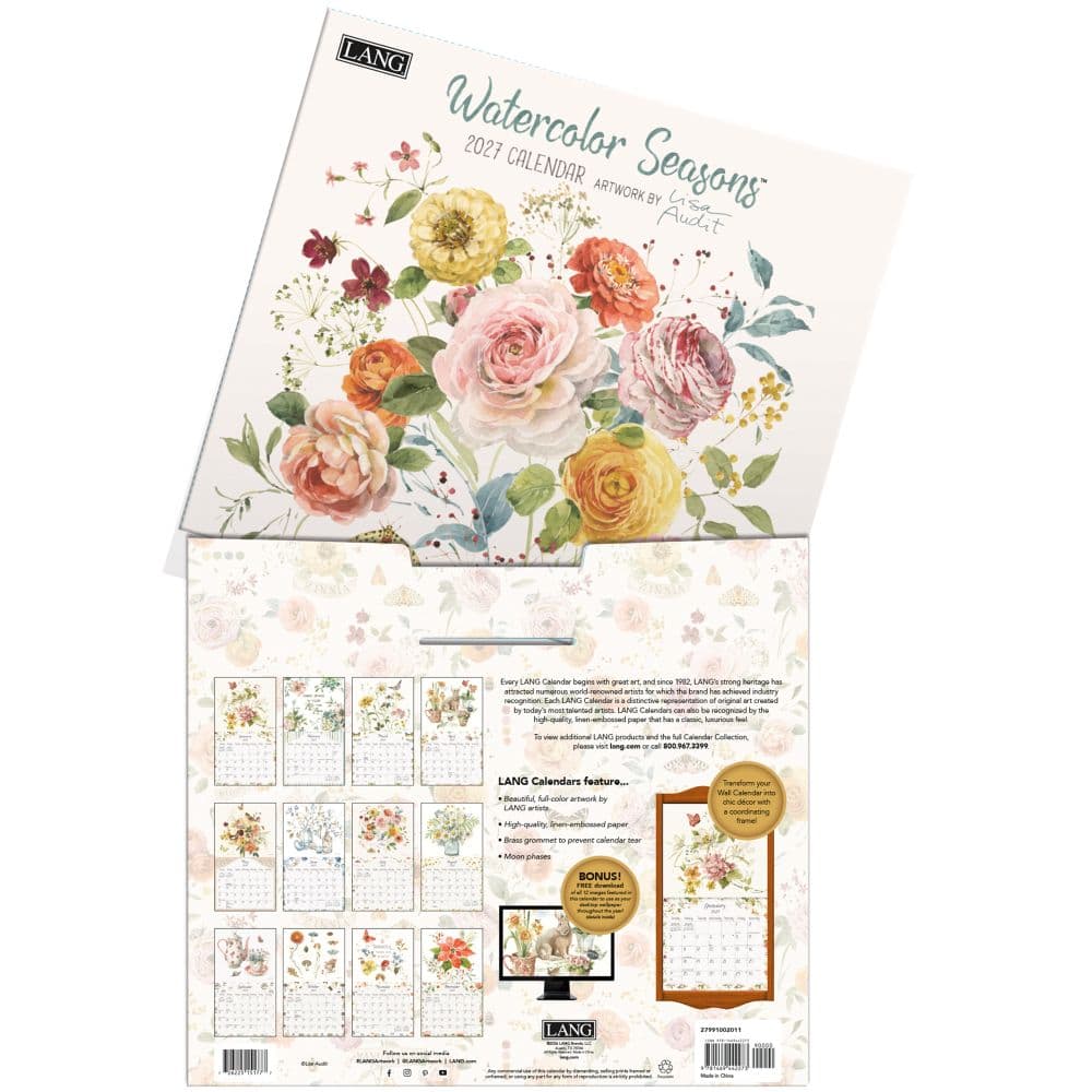 Watercolor Seasons 2027 Wall Calendar by Lisa Audit Fourth Alternate Image