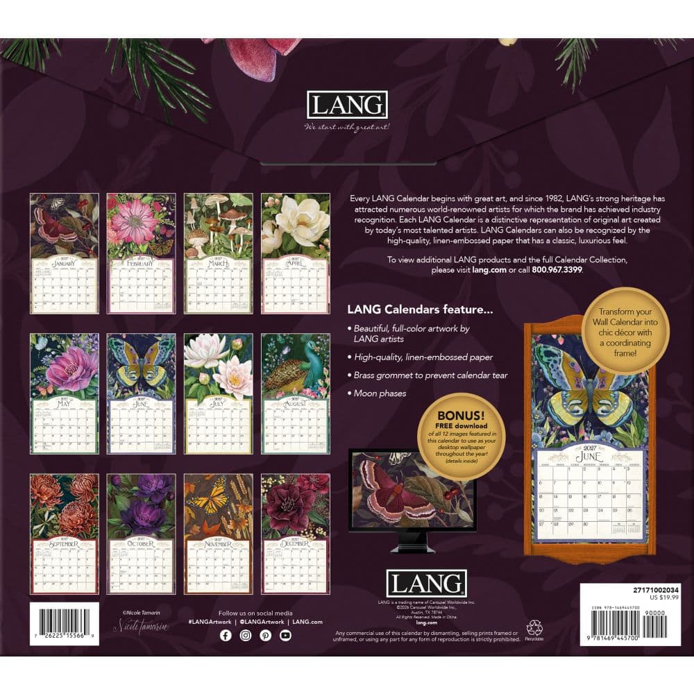Midnight Garden Special Edition 2027 Wall Calendar First Alternate Image