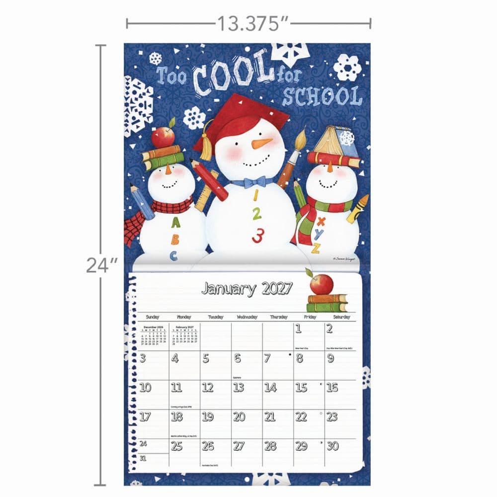 Schoolhouse 2027 Wall Calendar by Susan Winget Third Alternate Image