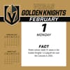 image NHL Vegas Golden Knights 2027 Desk Calendar Second Alternate Image