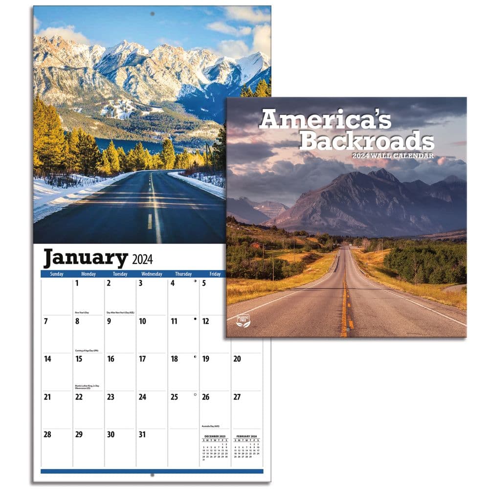 Americas Backroads 2025 Mini Wall Calendar