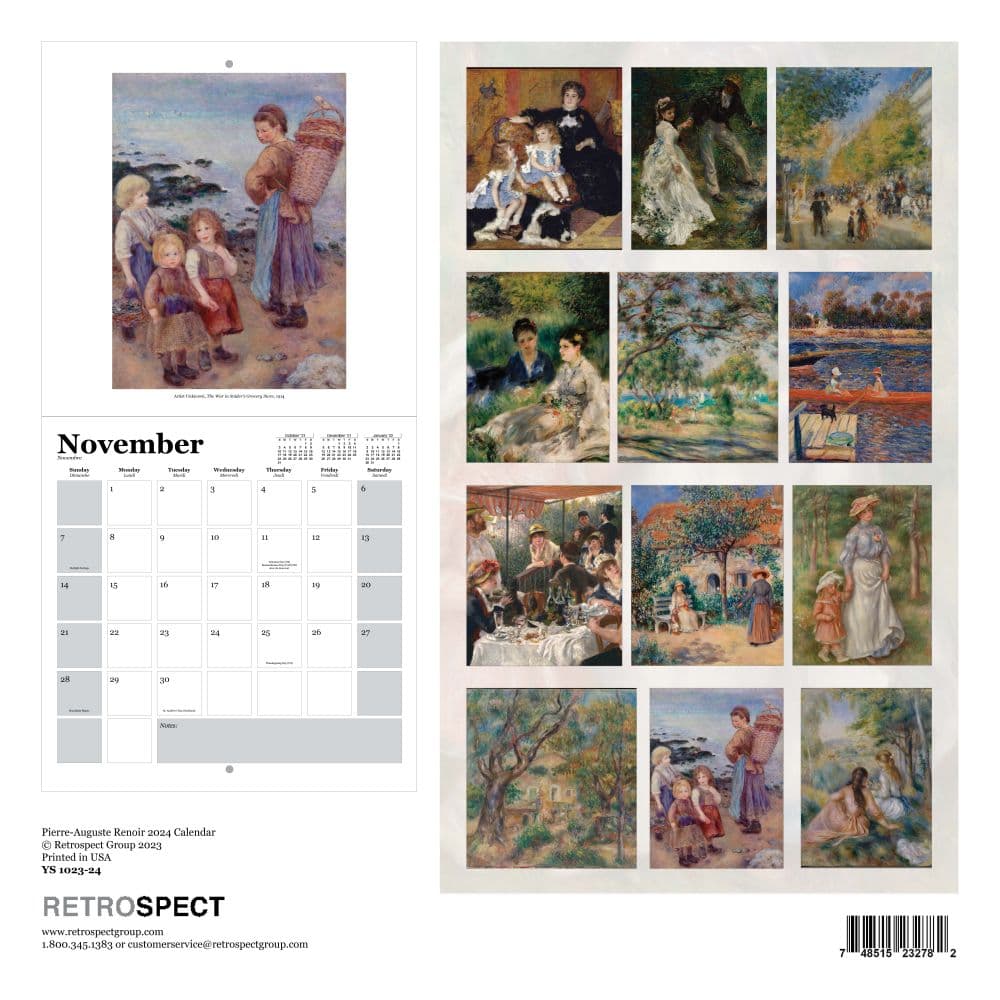 Renoir 2024 Wall Calendar