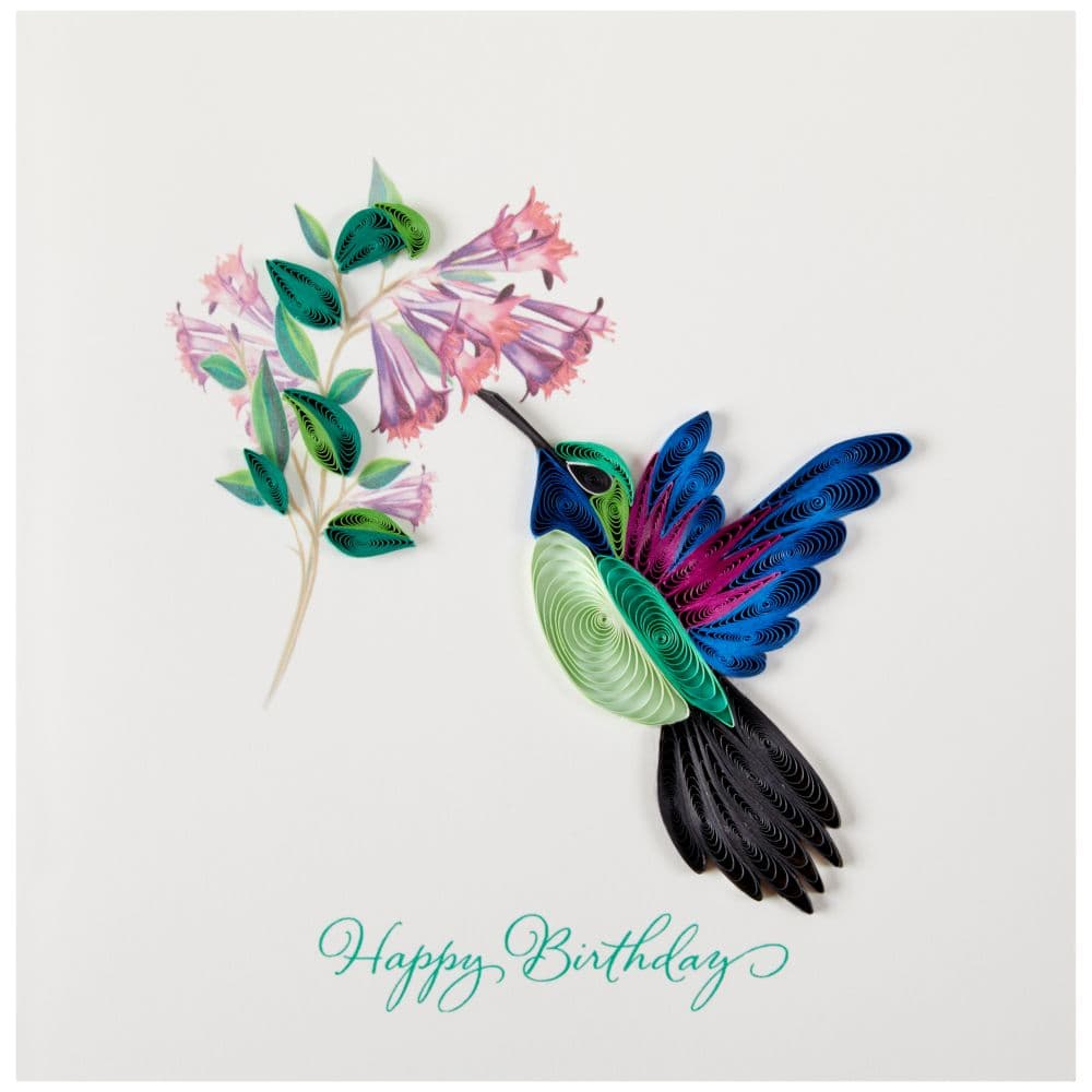 Hummingbird Quilling Birthday Card First Alternate Image width=&quot;1000&quot; height=&quot;1000&quot;