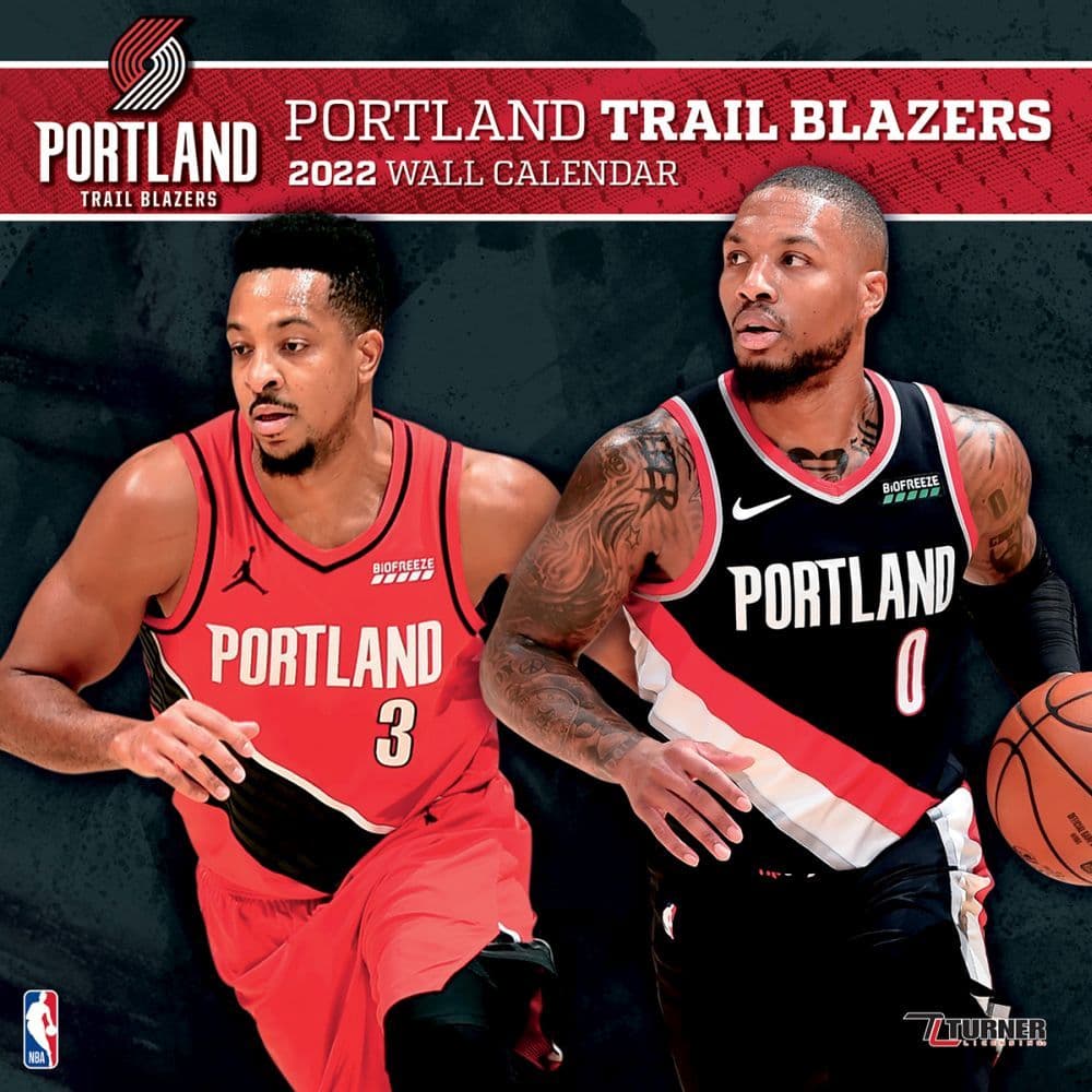 NBA Portland Trail Blazers 2022 Wall Calendar