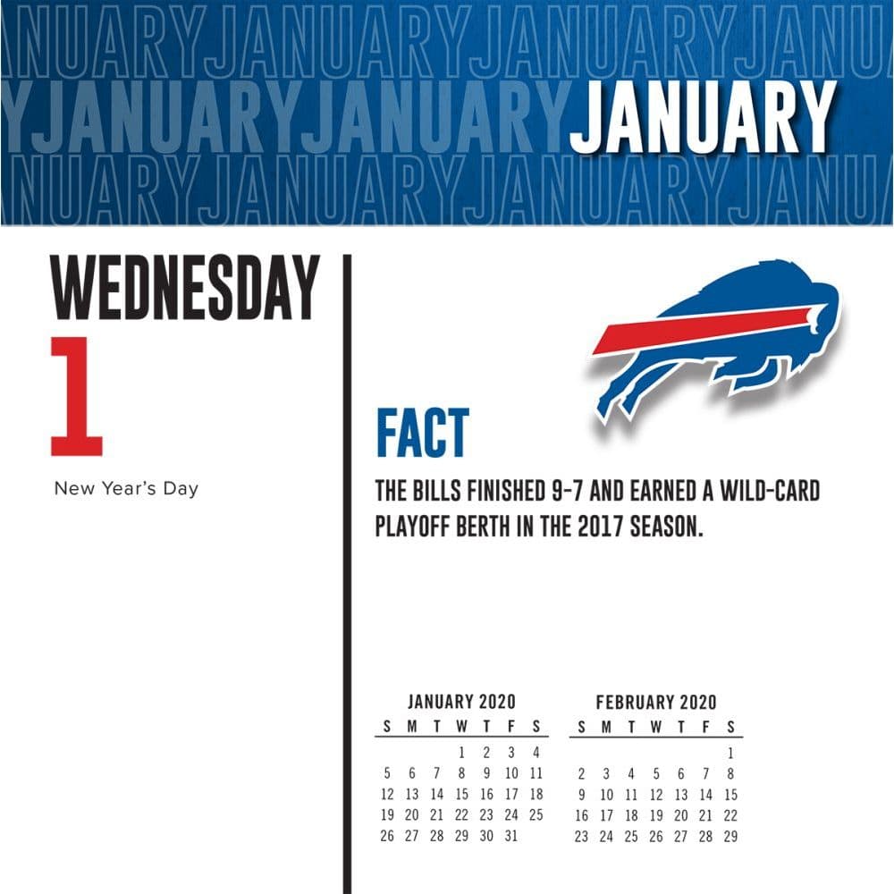 Buffalo Bills Desk Calendar