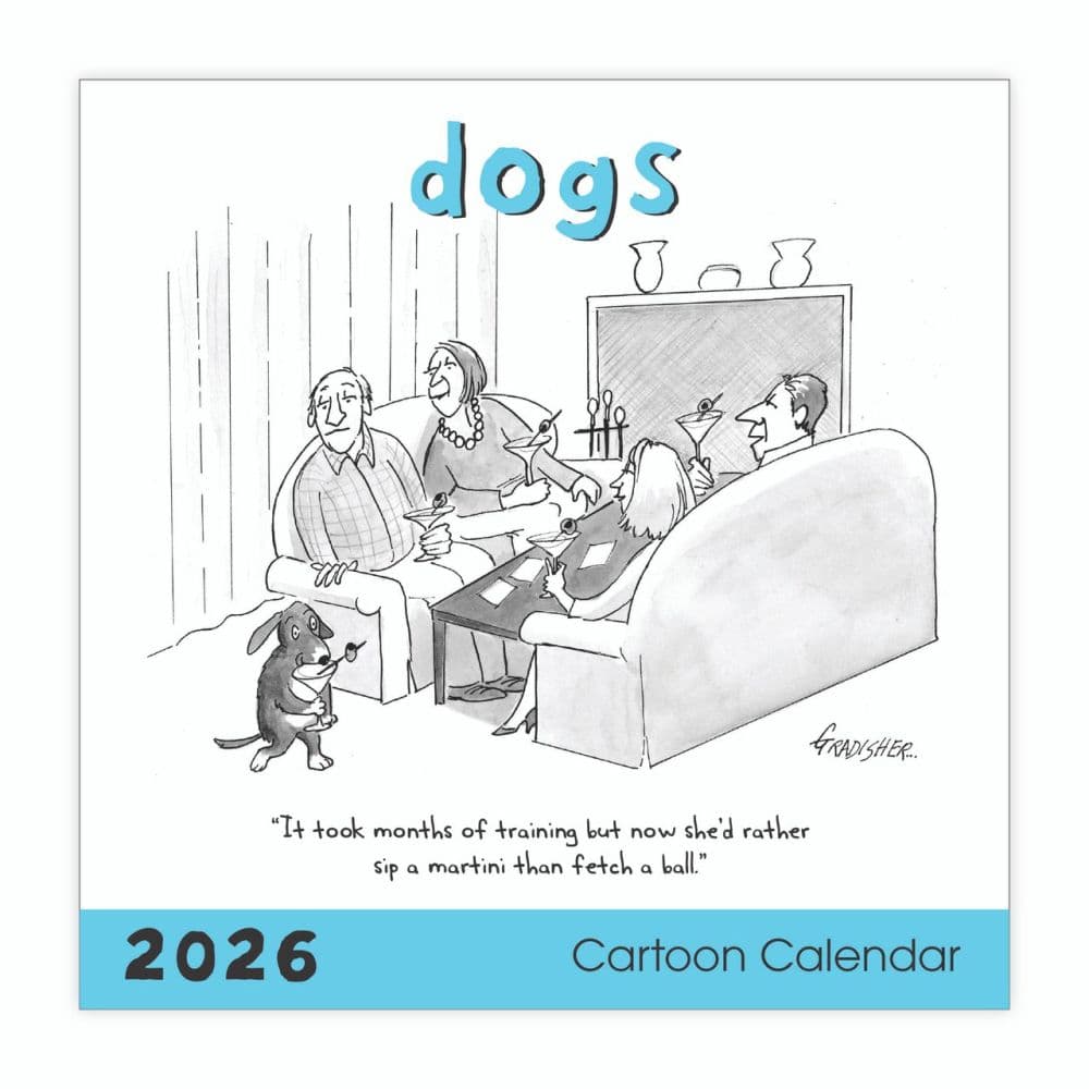 Dogs Cartoon 2026 Wall Calendar Main Product Image