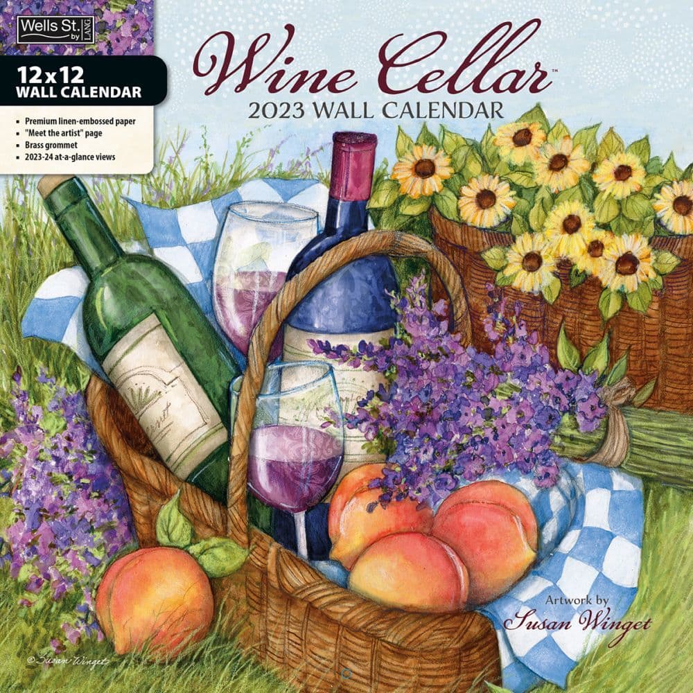Susan Winget Wine Cellar 2023 Wall Calendar