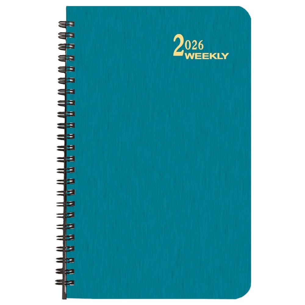 Turquoise Shimmer Large Time Weekly 2026 Planner Main Product Image