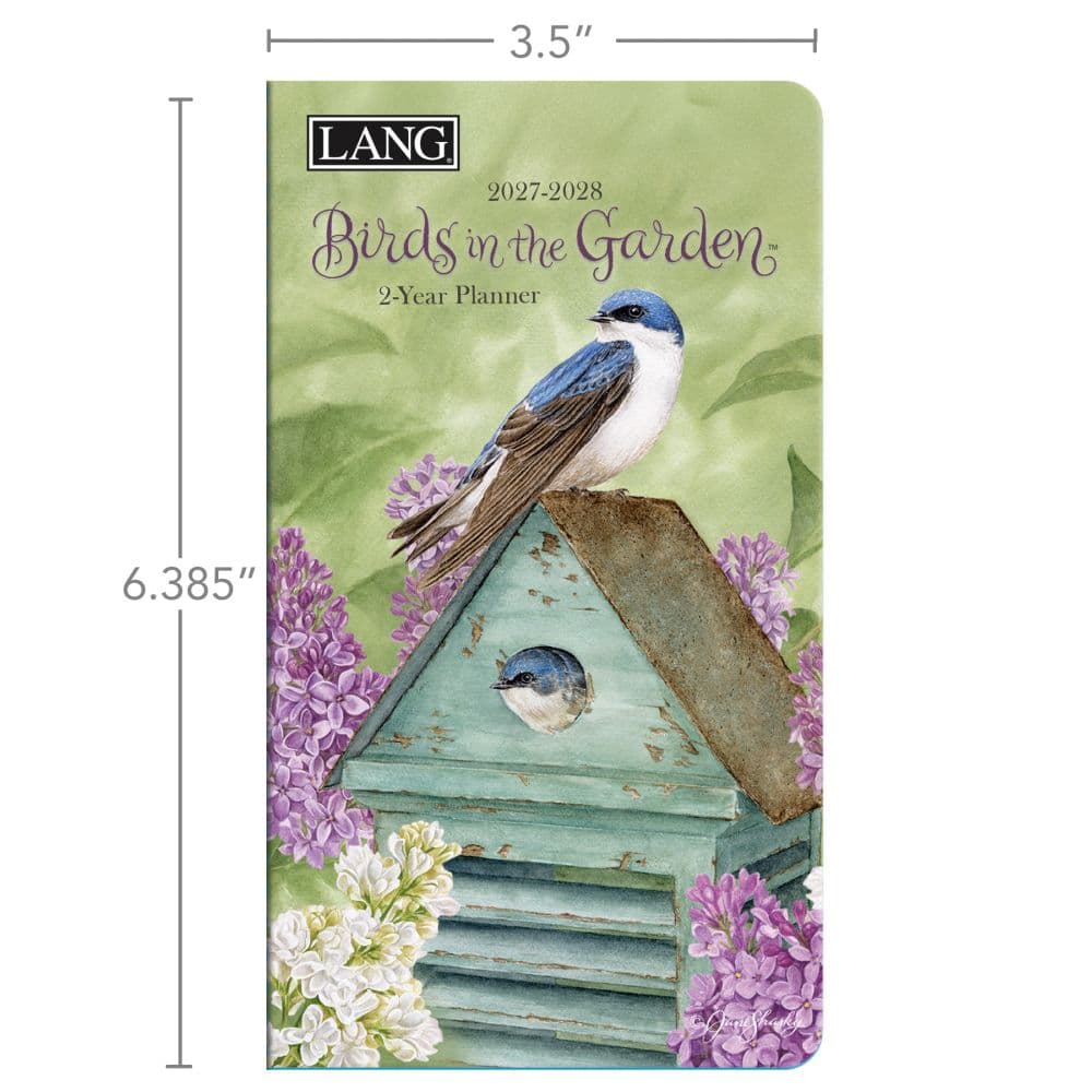 Birds In The Garden 2027 2-Year Pocket Planner by Jane Shasky Third Alternate Image
