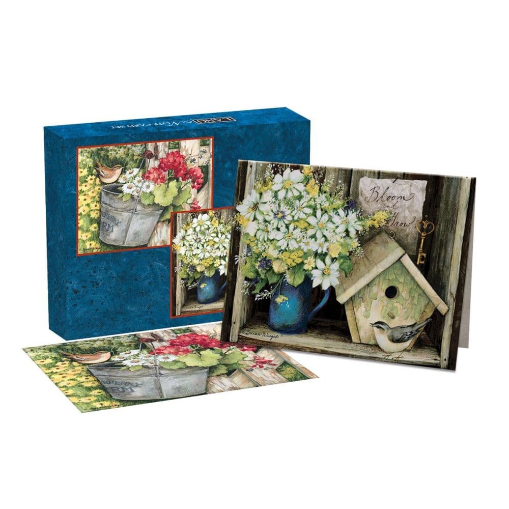 Birdhouse & Fence Assorted Boxed Note Cards by Susan Winget Main Image