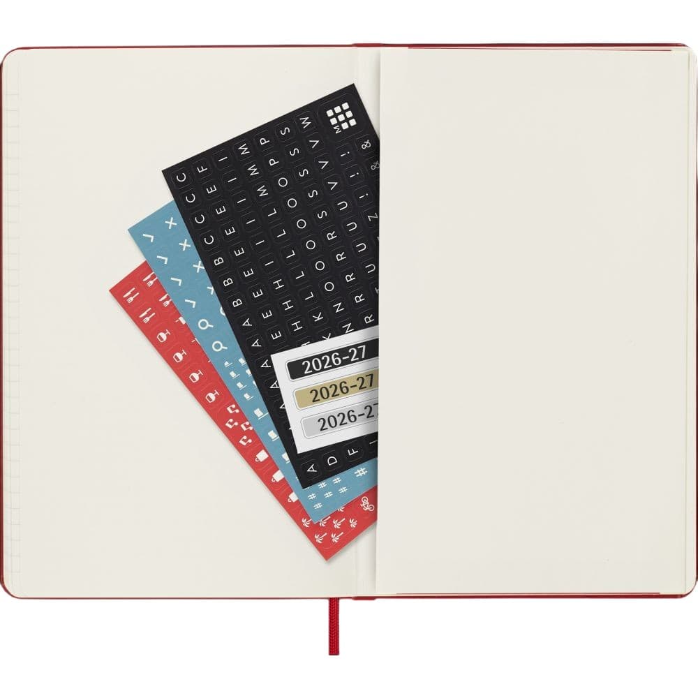 Moleskine Scarlet Red 2027 Large Hard Cover Weekly Planner Fifth Alternate Image