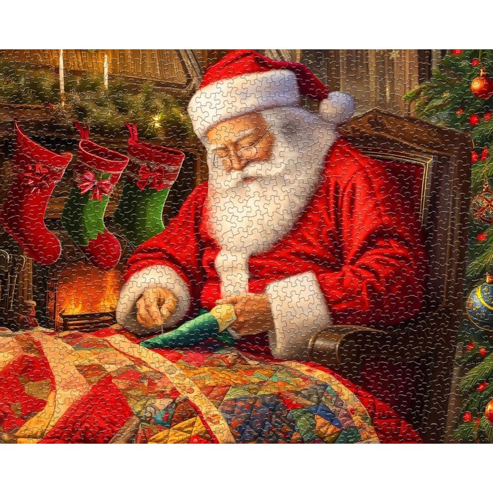 Quilting Santa 1000 Piece Puzzle First Alternate Image