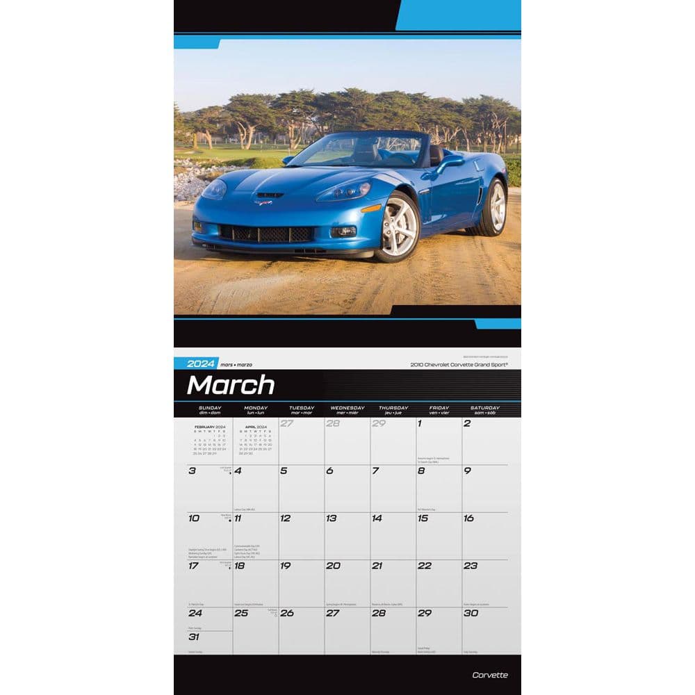 Corvette  2024 Wall Calendar Alternate Image 2