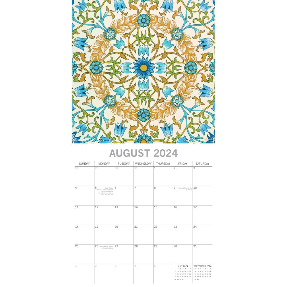 William Morris Rose 2024 Wall Calendar - Calendars.com