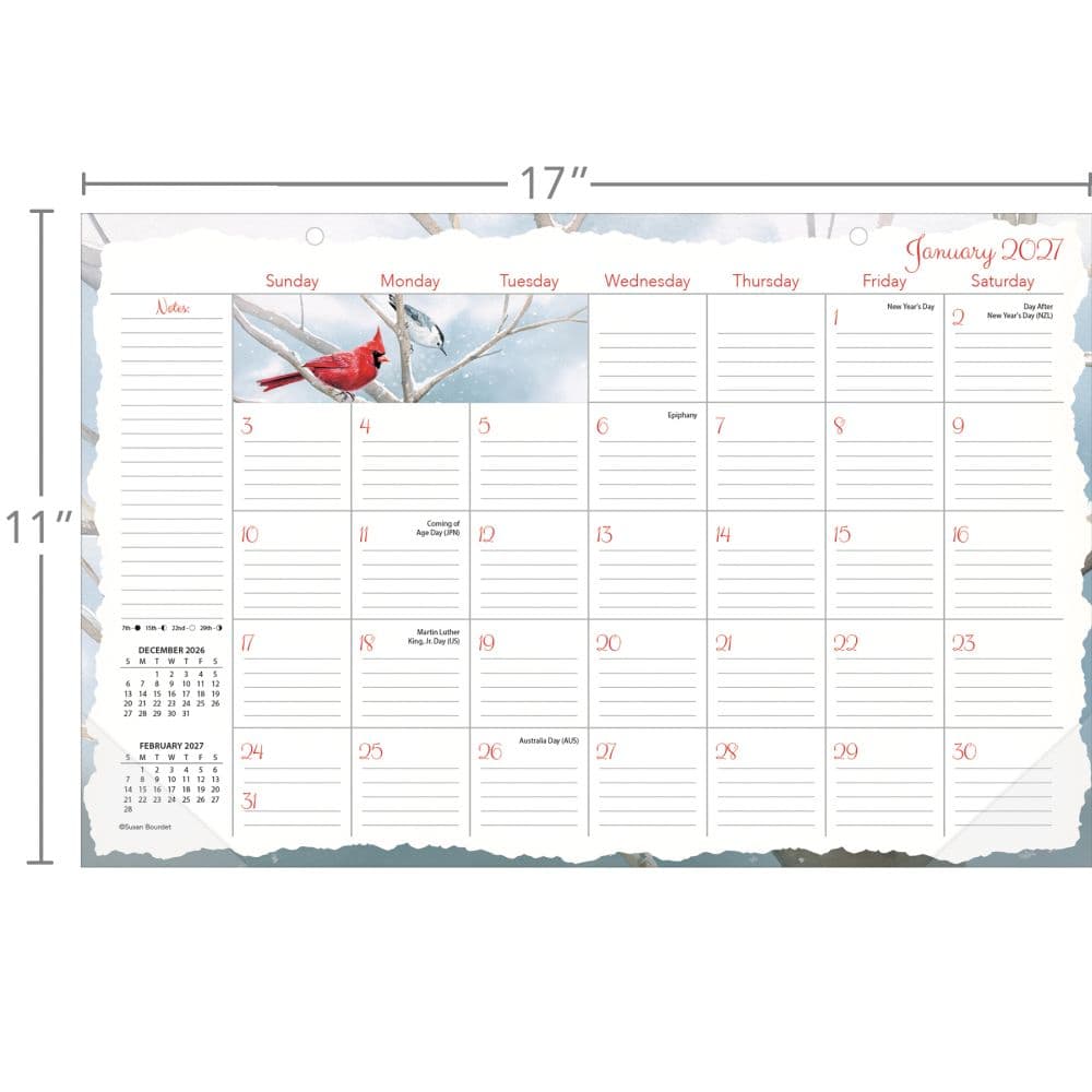 Songbirds 2027 Desk Pad by Susan Winget Third Alternate Image