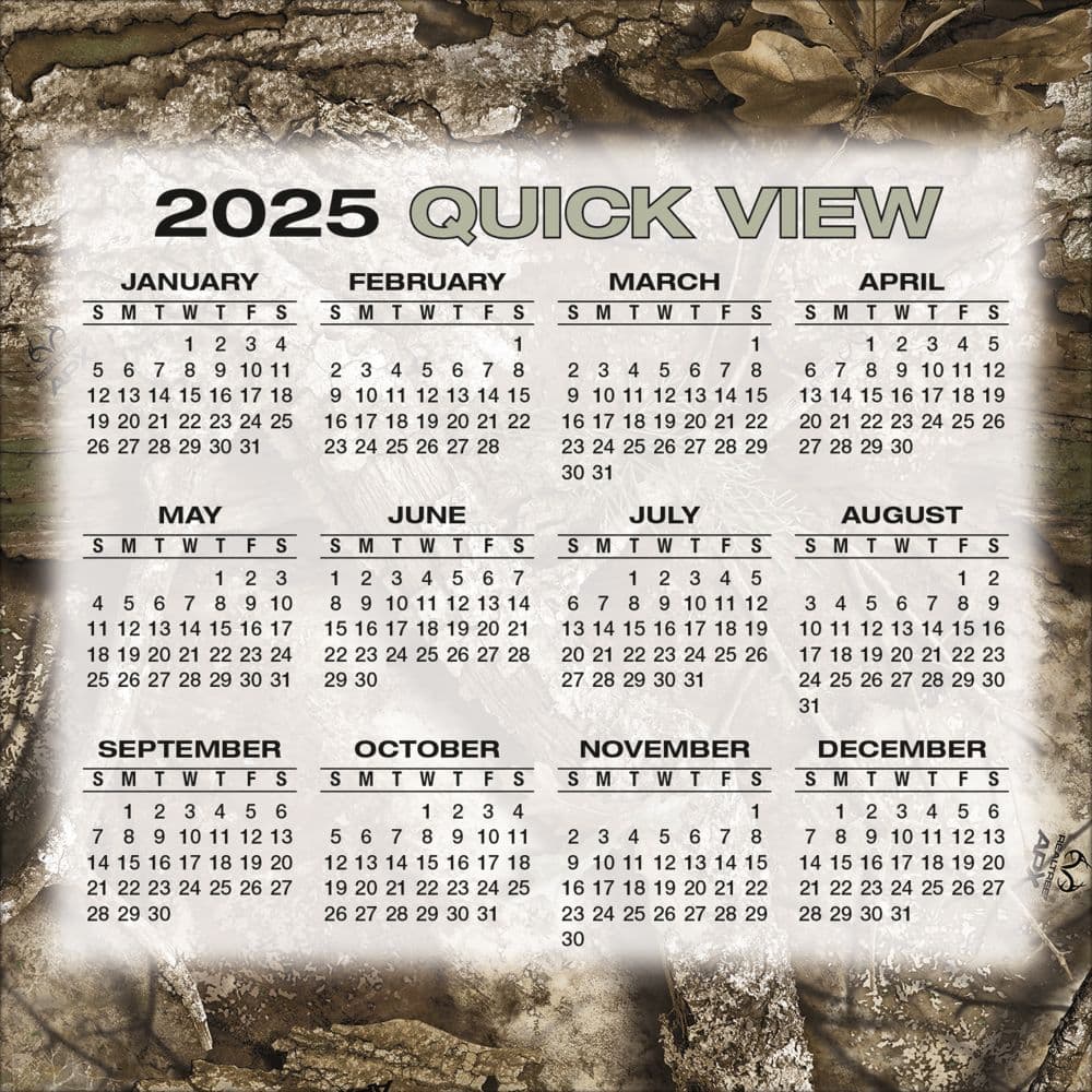 Realtree Hunted Game 2025 Desk Calendar Third Alternate Image