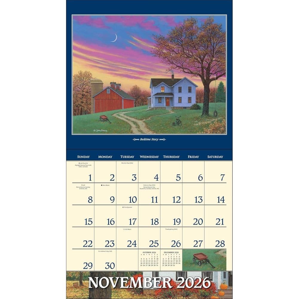 Country Seasons by John Sloane 2026 Wall Calendar Fourth Alternate Image