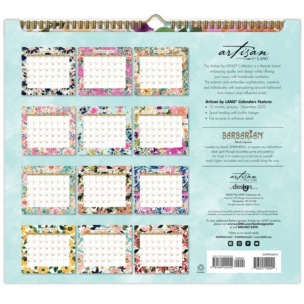 2023 Spiral Calendar Barbarian 2023 Spiral Calendar - Calendars.com