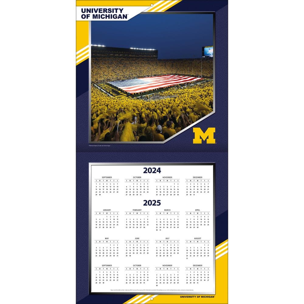 Michigan Wolverines 2025 Wall Calendar_ALT2