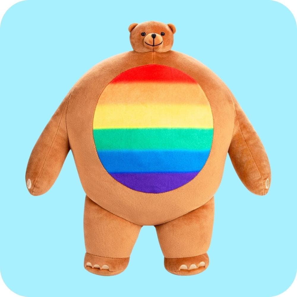image Tiny Headed Rainbow Pride Bear 15in