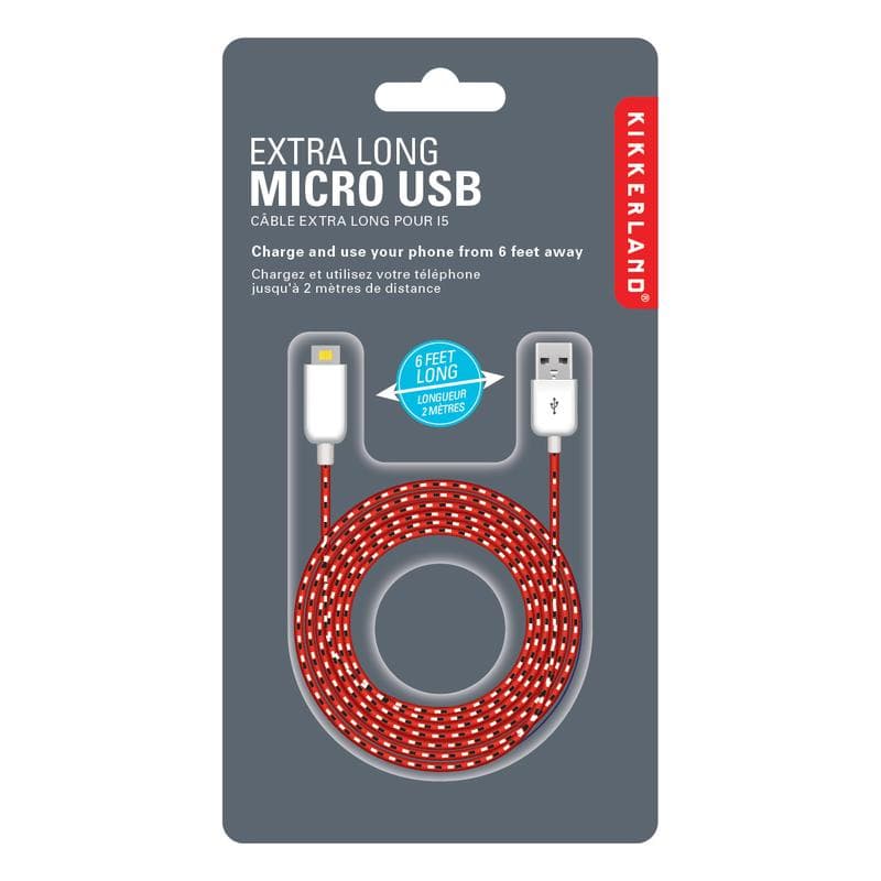 image Kikkerland Extra Long Usb Micro Cable Main Image  width="825" height="699"
